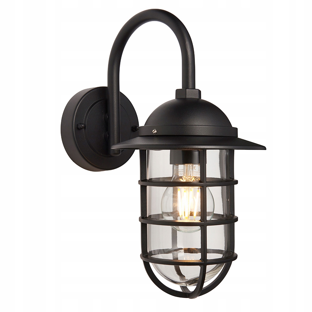 Endon Loftové nástenné svietidlo vonkajšie čierne Led E27 IP44 34x18x27 cm