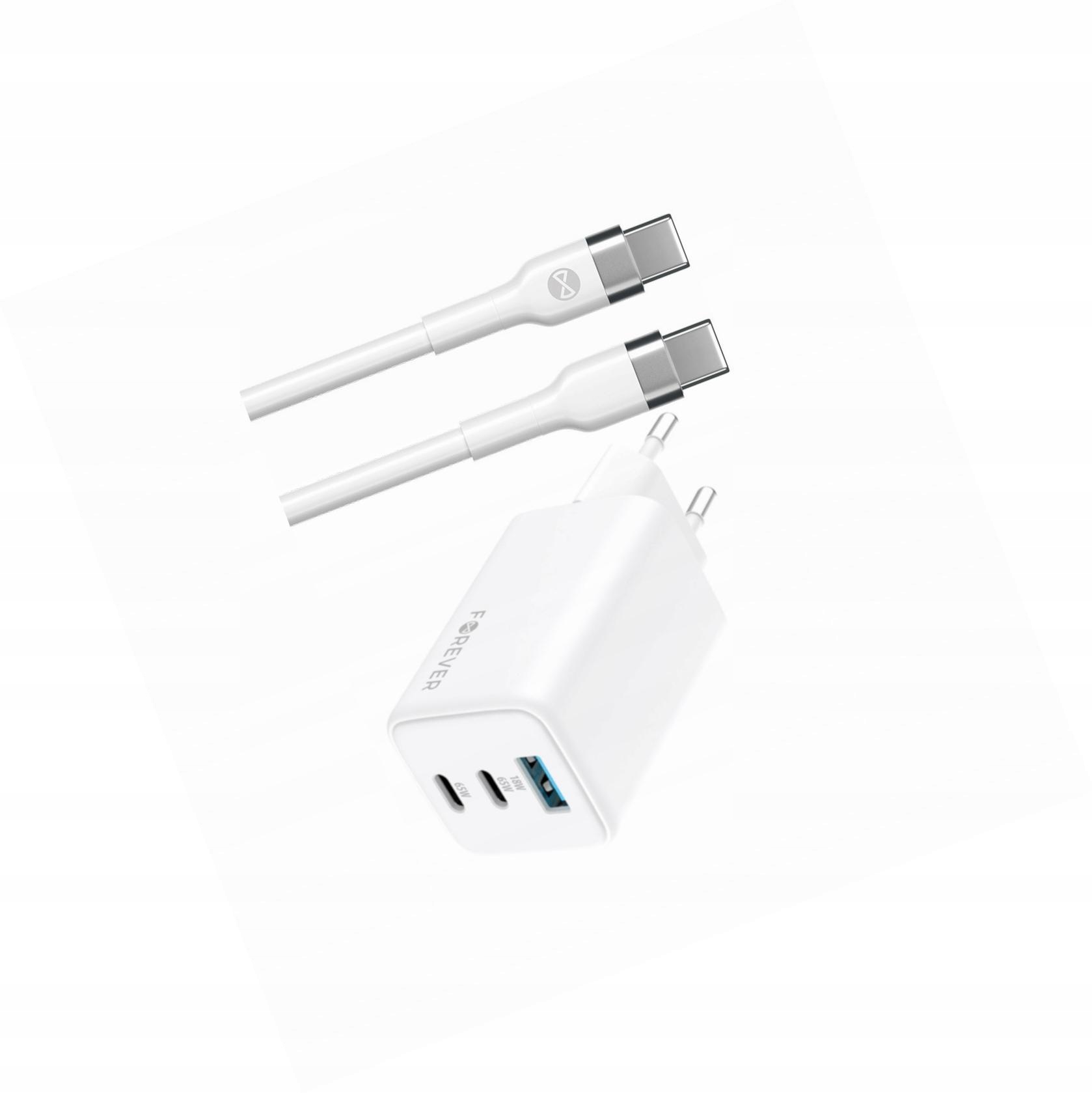 Szybka ładowarka GaN 65W 3 wejścia z długim kablem 2m do Xiaomi Mi 11 Ultra
