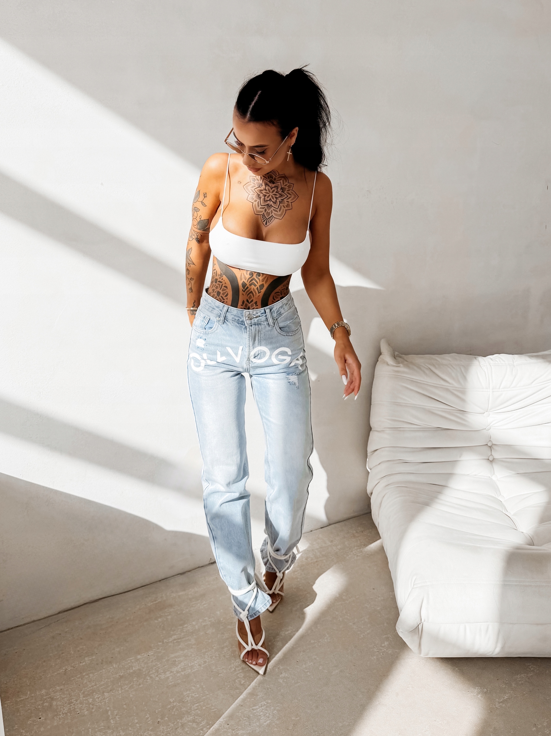 Dámské Džínové Kalhoty Massyr Olavoga Modré Xs