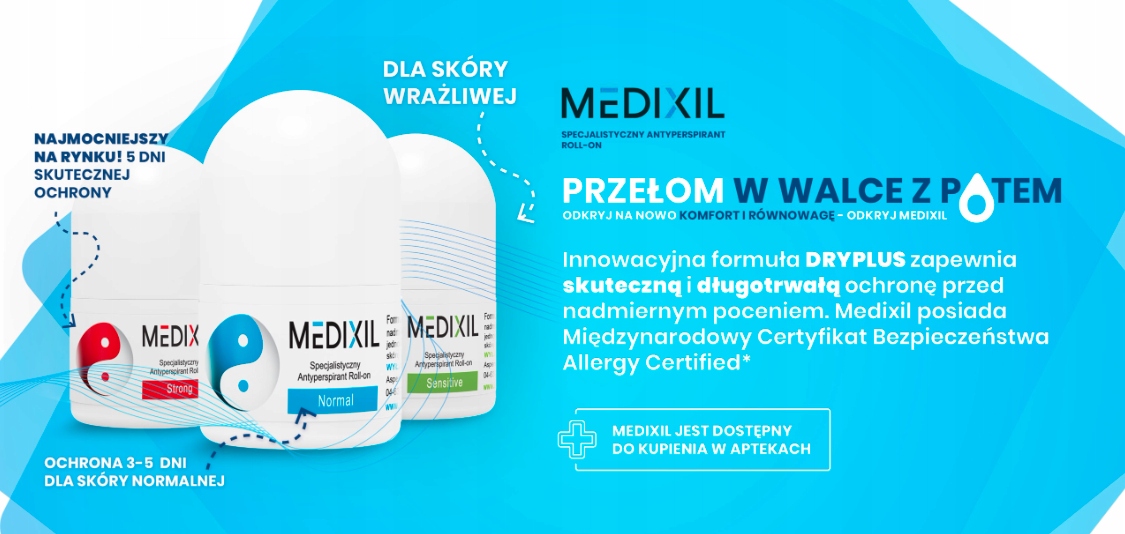 Medixil normal antyperspirant 30 ml kontrola pocenia codzienna świeżość