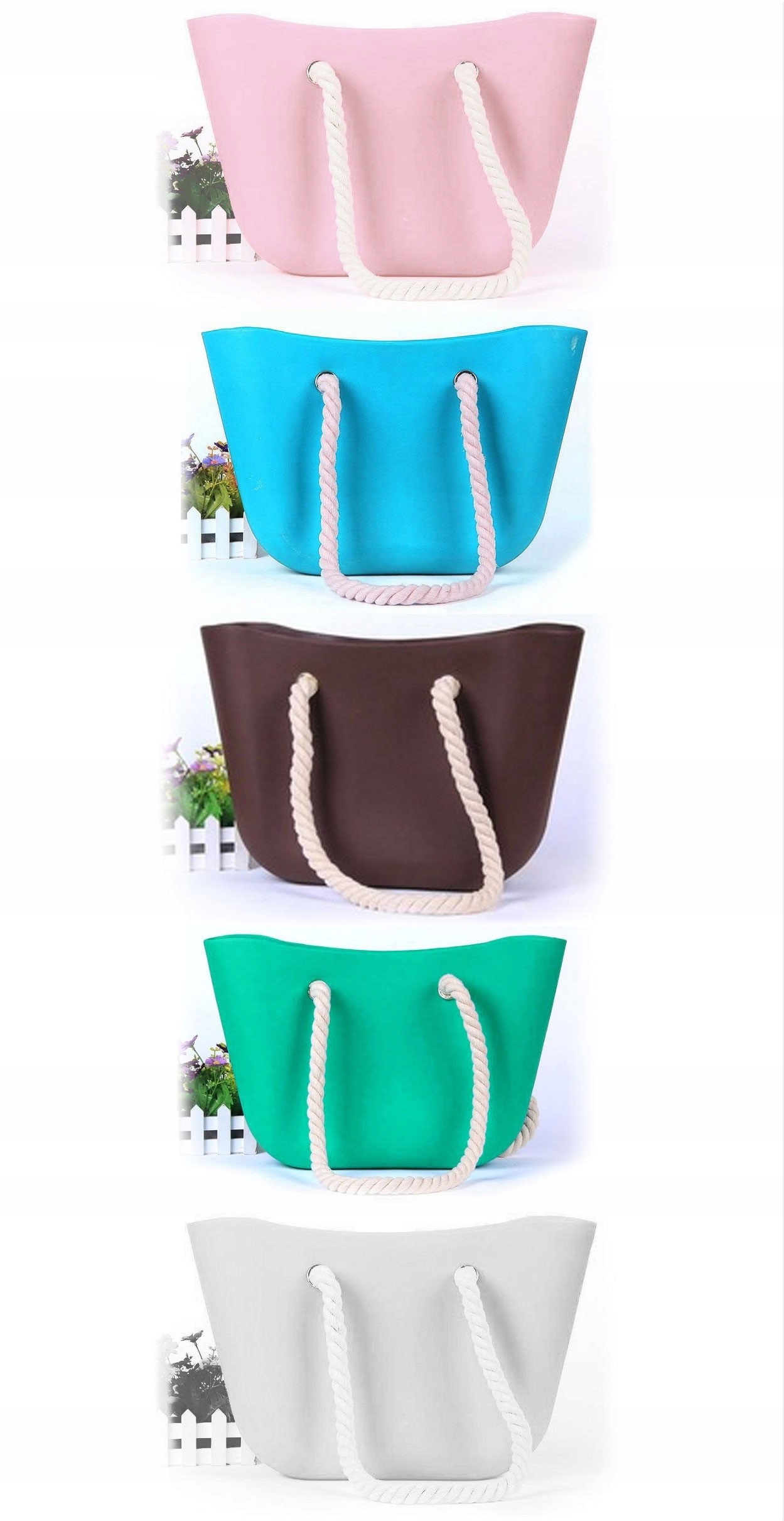 O TORBA GUMOWA TOREBKA HOBO JELLY SHOPPER BAG TGLB Długość paska 75 cm