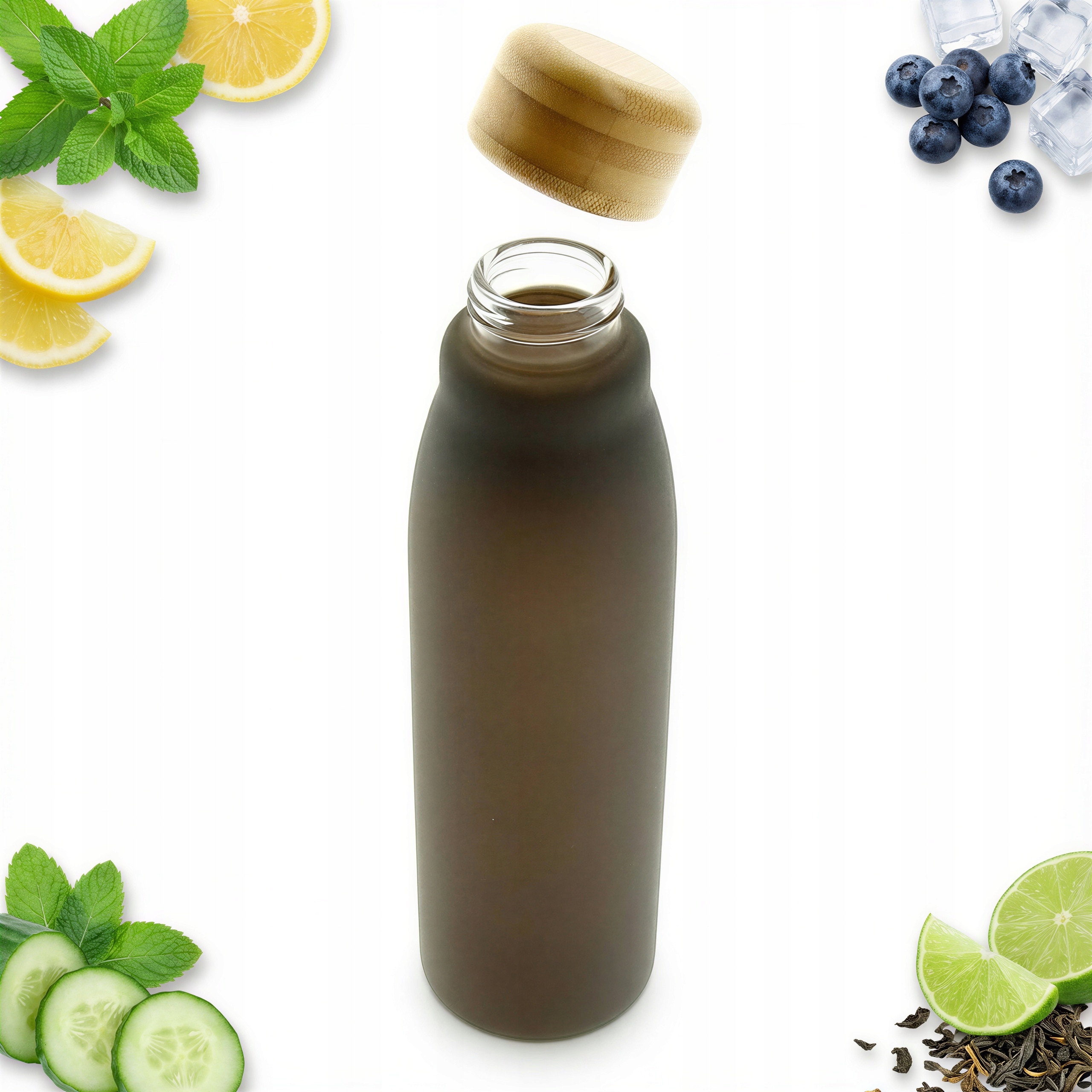 Butelka Bidon Szklany Do Wody Idealny Na Siłownie Eko 600 ML