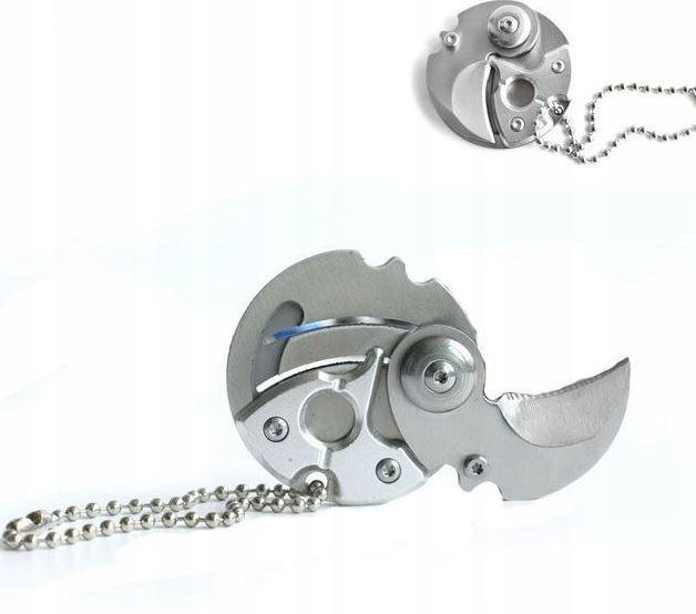 OKRĄGŁY NÓŻ PAZUR DO SAMOOBRONY BRELOK METAL EDC