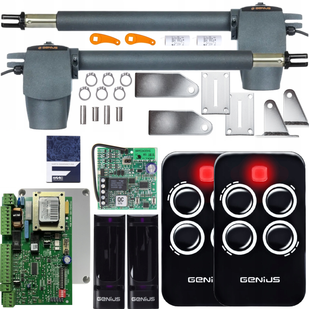 Genius G-bat 400 Gbat Siłownik, napęd zestaw do bramy 8m, 2 Piloty TX4