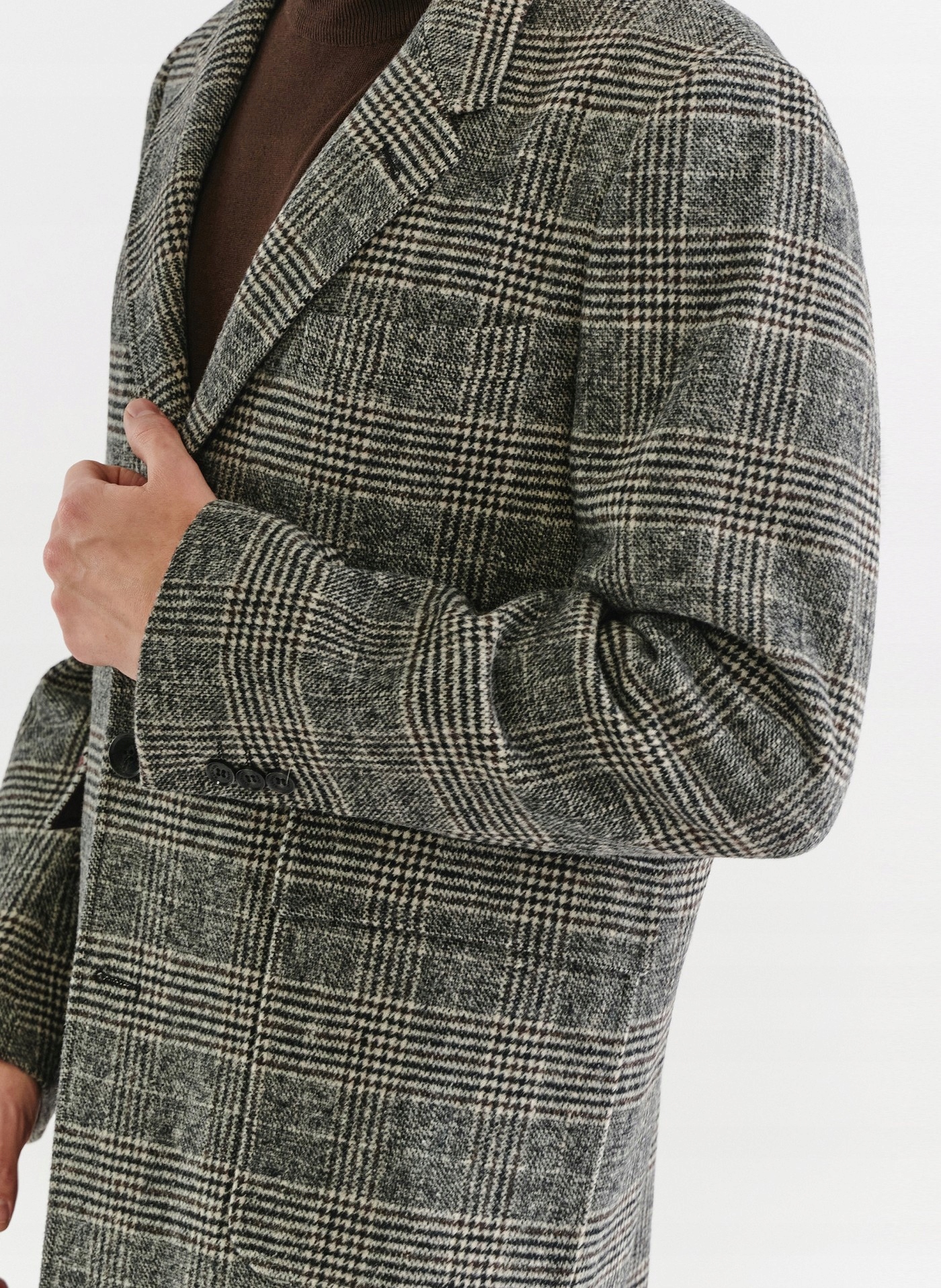 Jesienny brązowy płaszcz męski PAKO LORENTE 52 Rozmiar 52