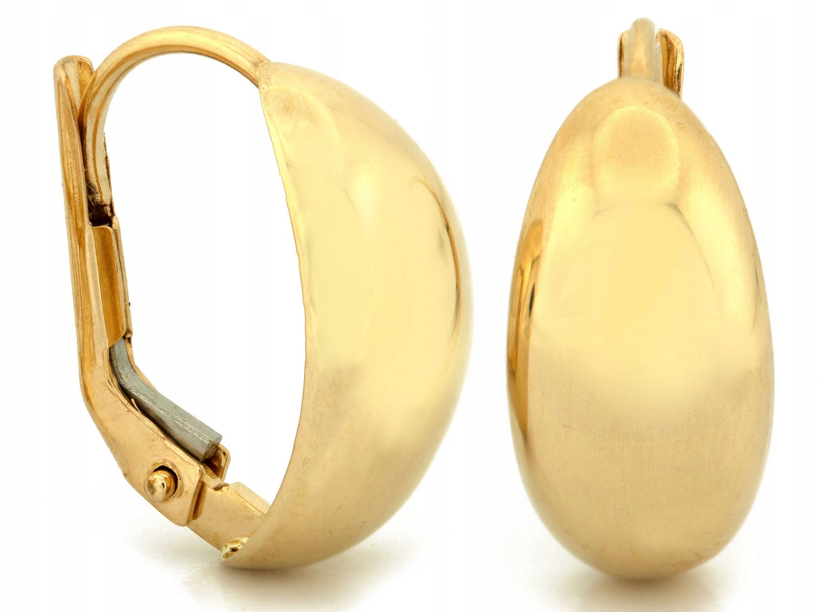 Dámské zlaté náušnice o velikosti 585 14 kt lesklé