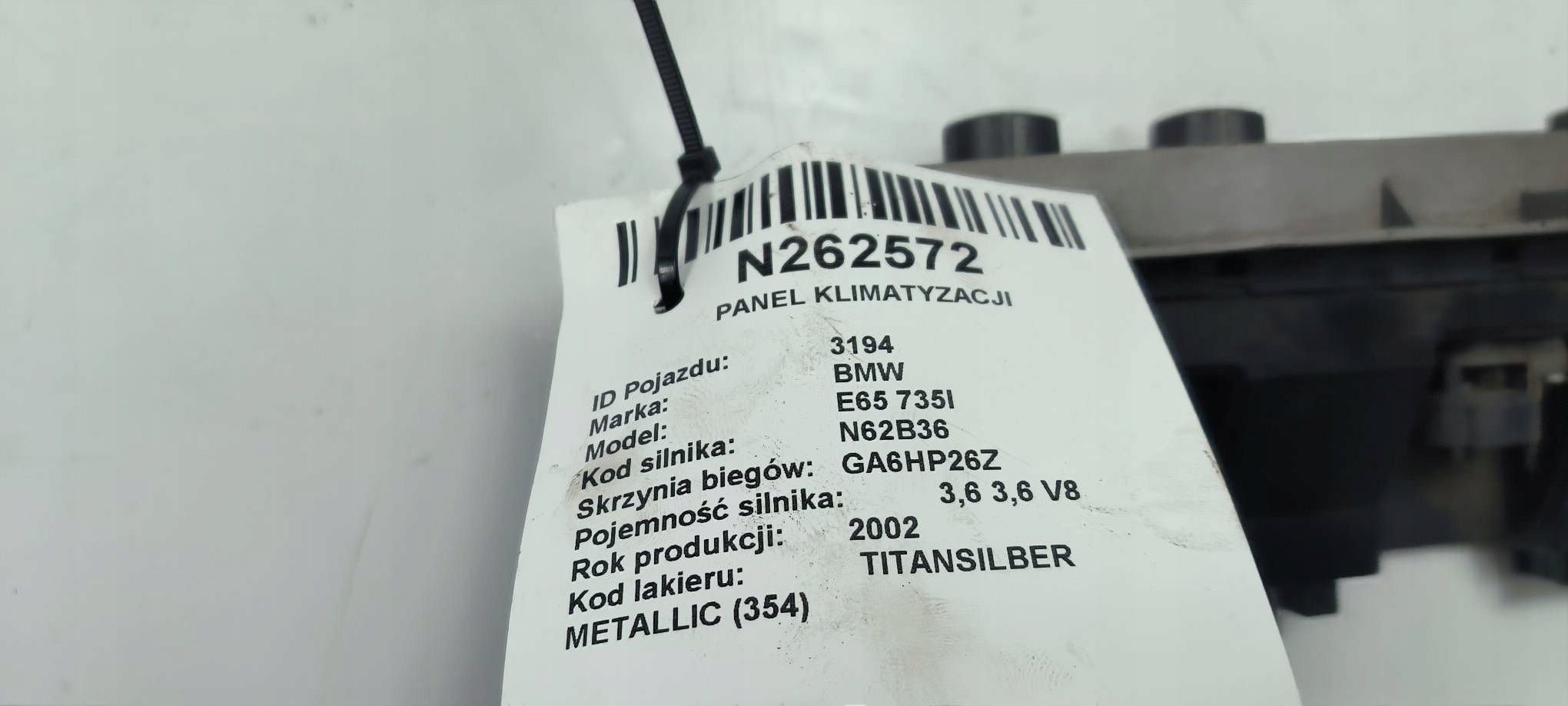 PANEL klimaanlage 6922446 BMW E65 735I