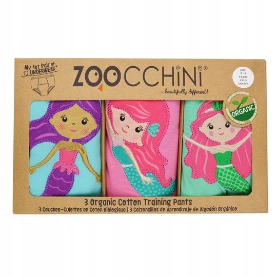 Zoocchini Majtki Treningowe Dziewczęce Mermaids 2-3 lata 3 szt.