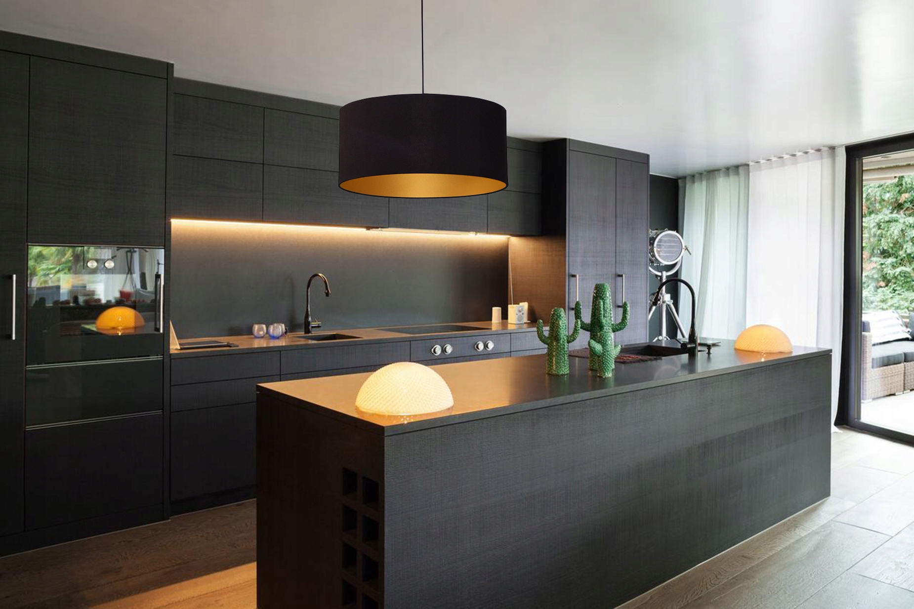 LAMPA WISZĄCA SUFITOWA LED FI 50cm SZARO/ZŁOTY Kod producenta zw--150/20