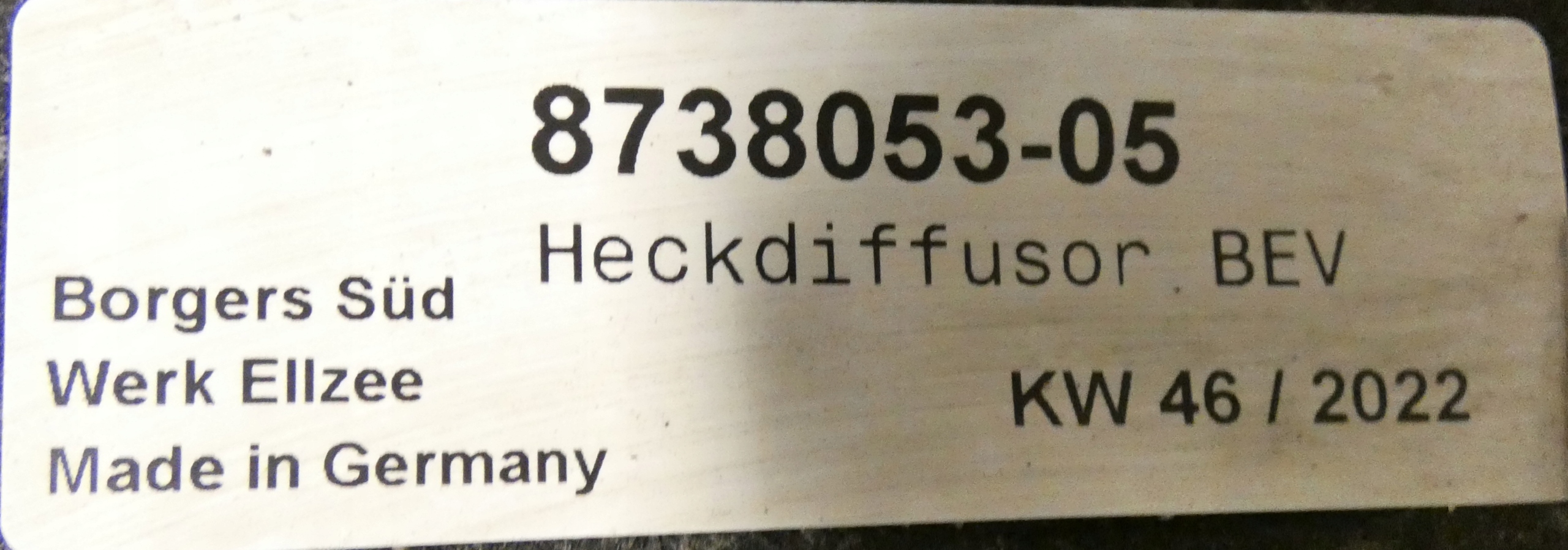 BMW I4 G26 8738053 Blende Abdeckung abdeckung BODEN heck hinten