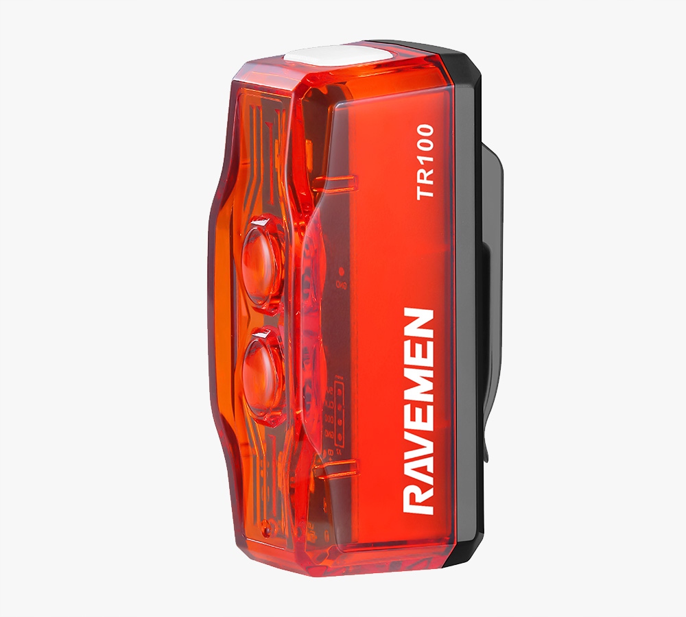 Lampa Tylna Ravemen TR100 LED Crystal Pure Red 100 lumenów aku USB-C 50g