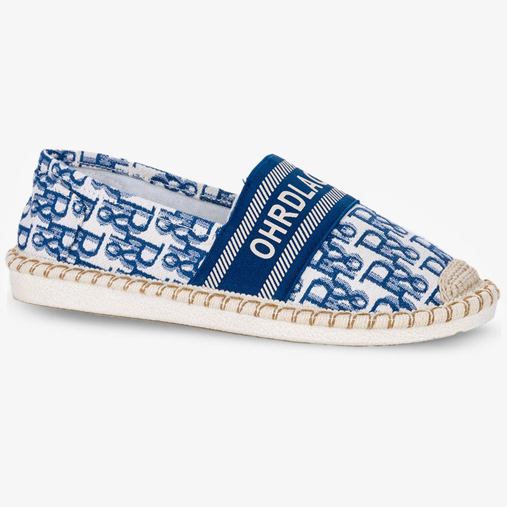 ESPADRYLE SLIP ON DAMSKIE Z NAPISAMI PLECIONE r 39 Długość wkładki 24.5 cm