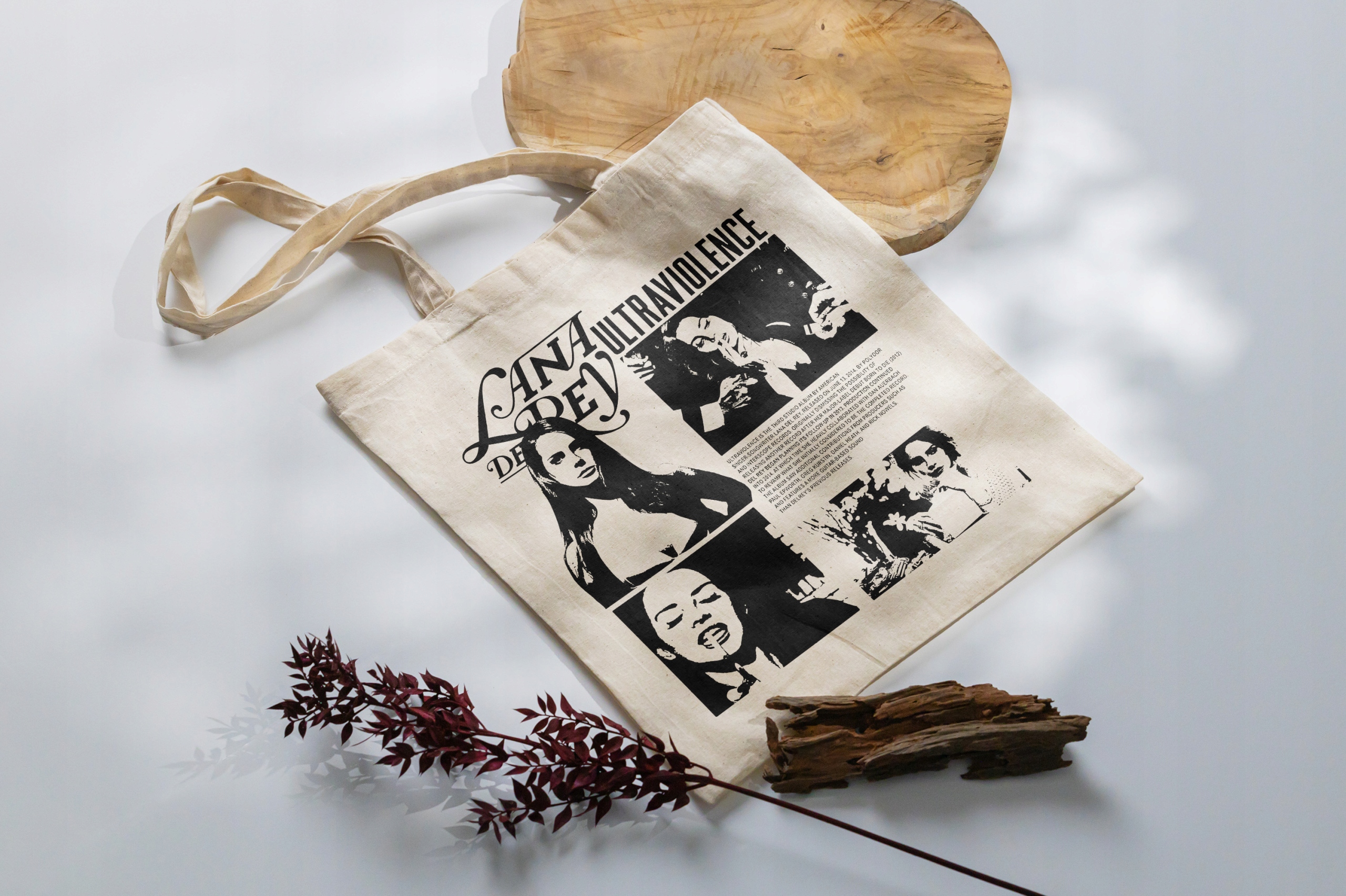 Torba bawełniana na zakupy 42x38 Lana Del Rey Ultraviolence Marka bez marki