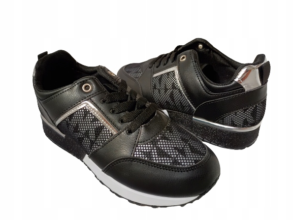 

Czarne Srebrne Adidasy -38- Michael Sneakersy Mk