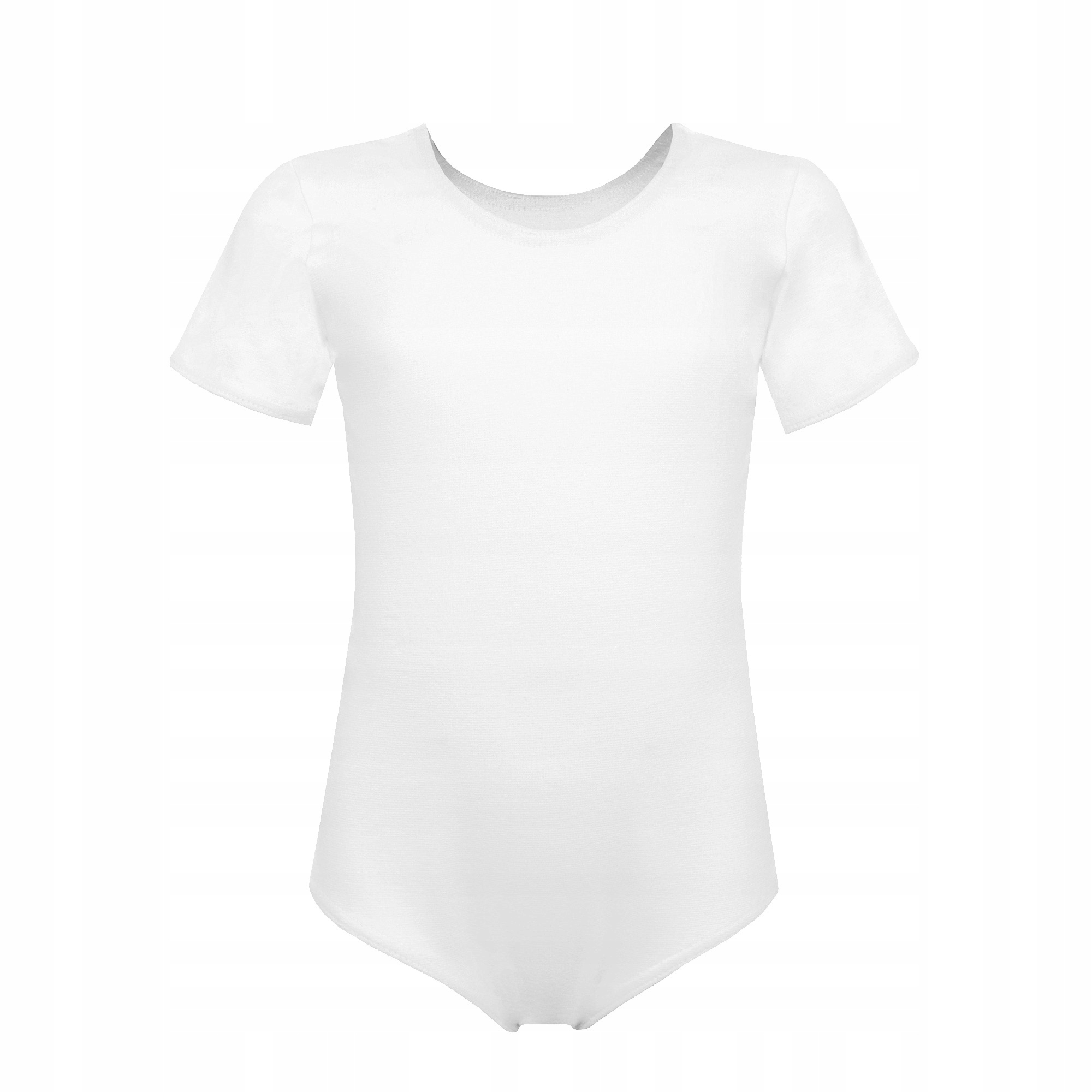 BODY GIMNASTYCZNE SPORTOWE DLA DZIEWCZYNKI BALETOWE BIAŁE KRÓTKI RĘKAW 146 Marka Marcinkowski
