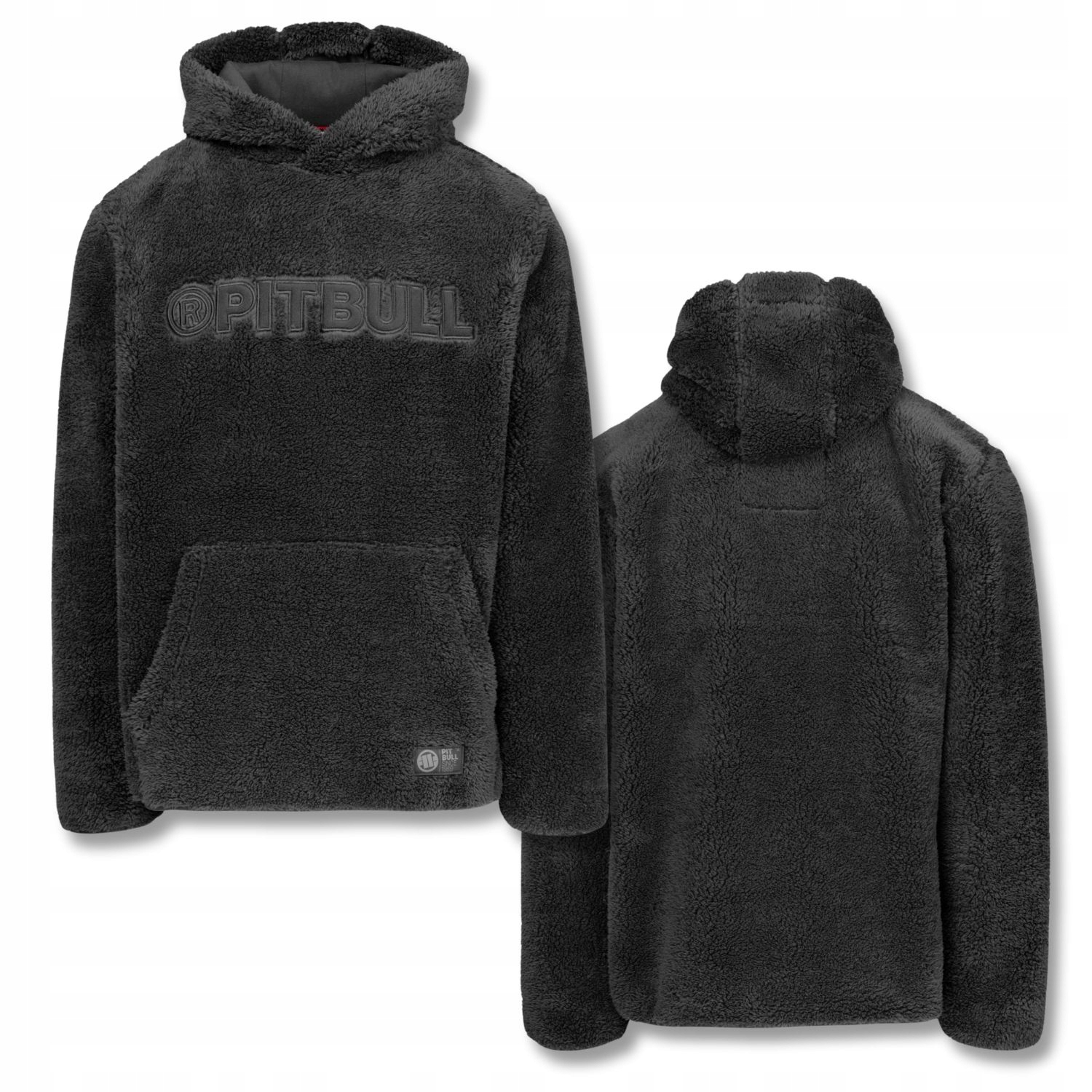 Pánská plyšová Mikina s kapucí Pitbull Aragon Klokanka Teplá L