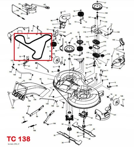 

Pasek napędu noży Husqvarna Tc, Ct, Cth, Lt