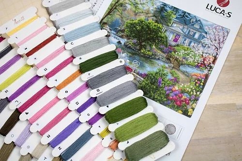 Křížková výšivka počítaná sada (kanva, mulina)