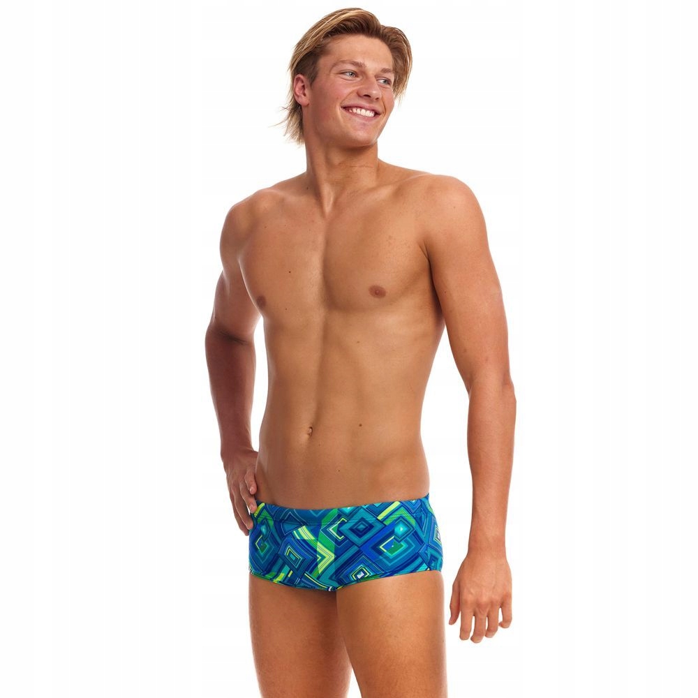 Kąpielówki męskie spodenki kąpielowe Funky Trunks Help Me rozmiar D4
