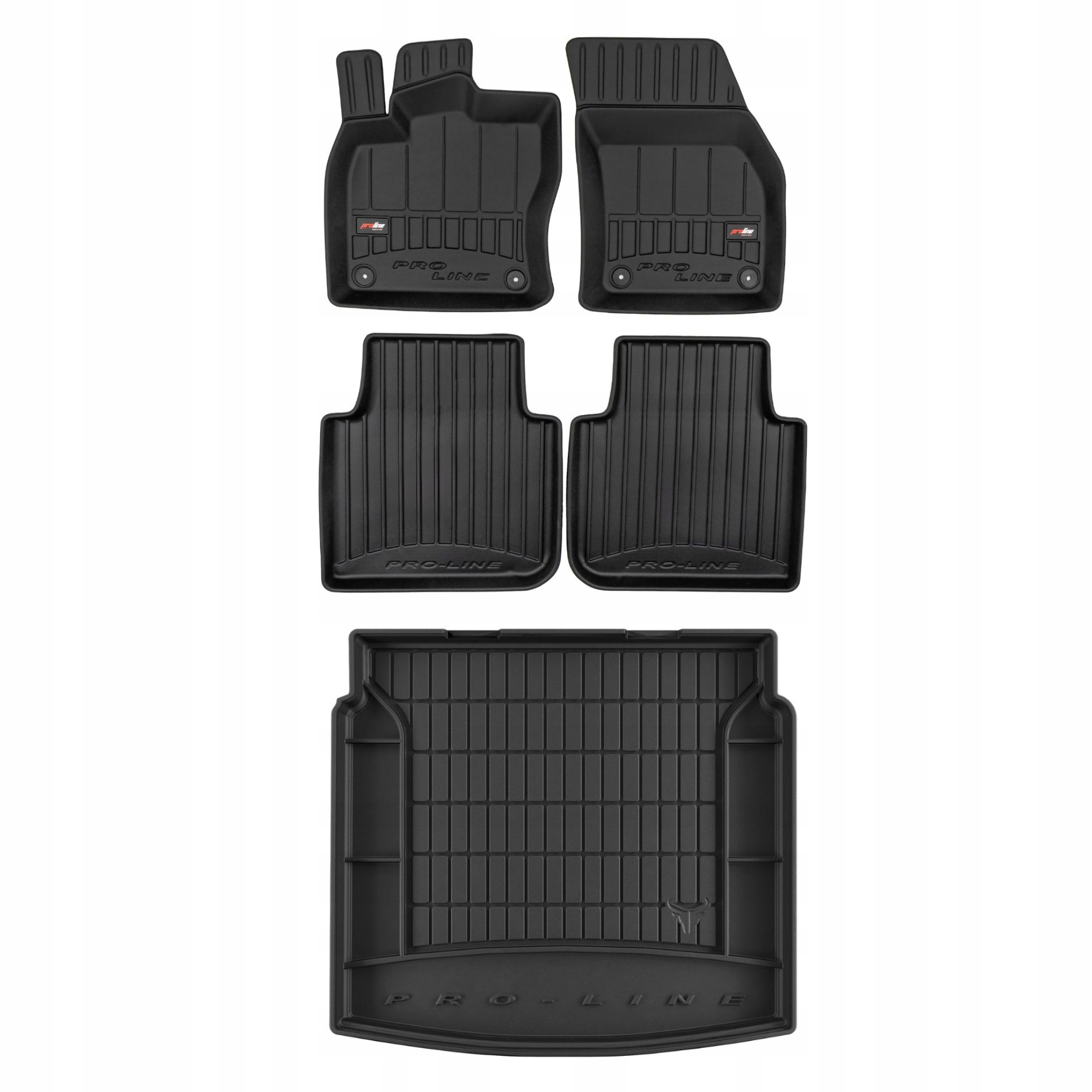 Sada gumových koberců a rohože pro Volkswagen Tiguan Allspace 2017-2024