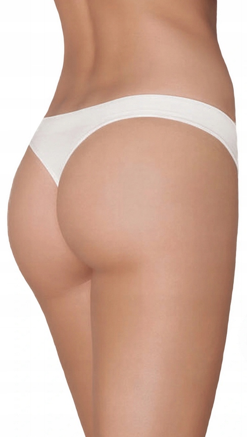 3 X GATTA MINI STRINGI NINI BIAŁE CZARNE NATURAL M Rozmiar M