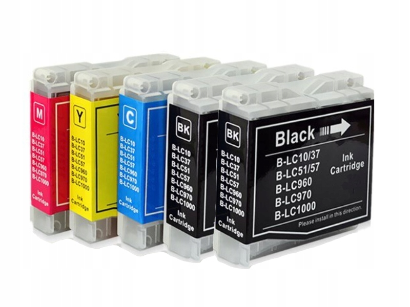 

5x tusz do Brother LC1000 LC970 Dcp 130C 135C 350C