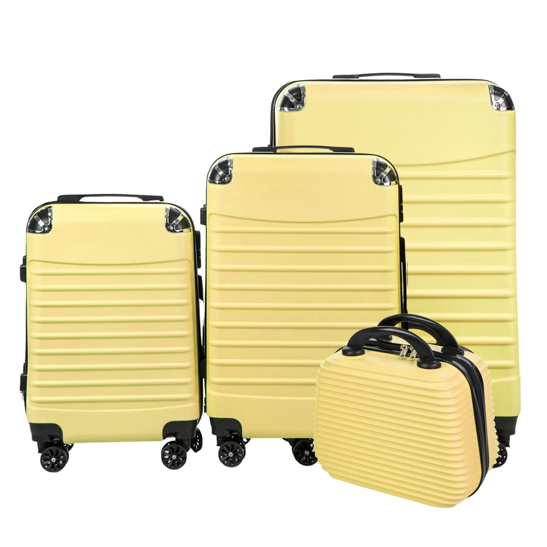 Sada cestovních kufrů 4v1 na kolečkách, kufr velký, střední, malý kufřík