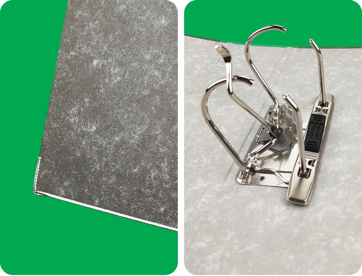 Segregator biurowy szeroki 75mm dźwigniowy A4 marmurek czarny EKOBOX Marka Ekobox