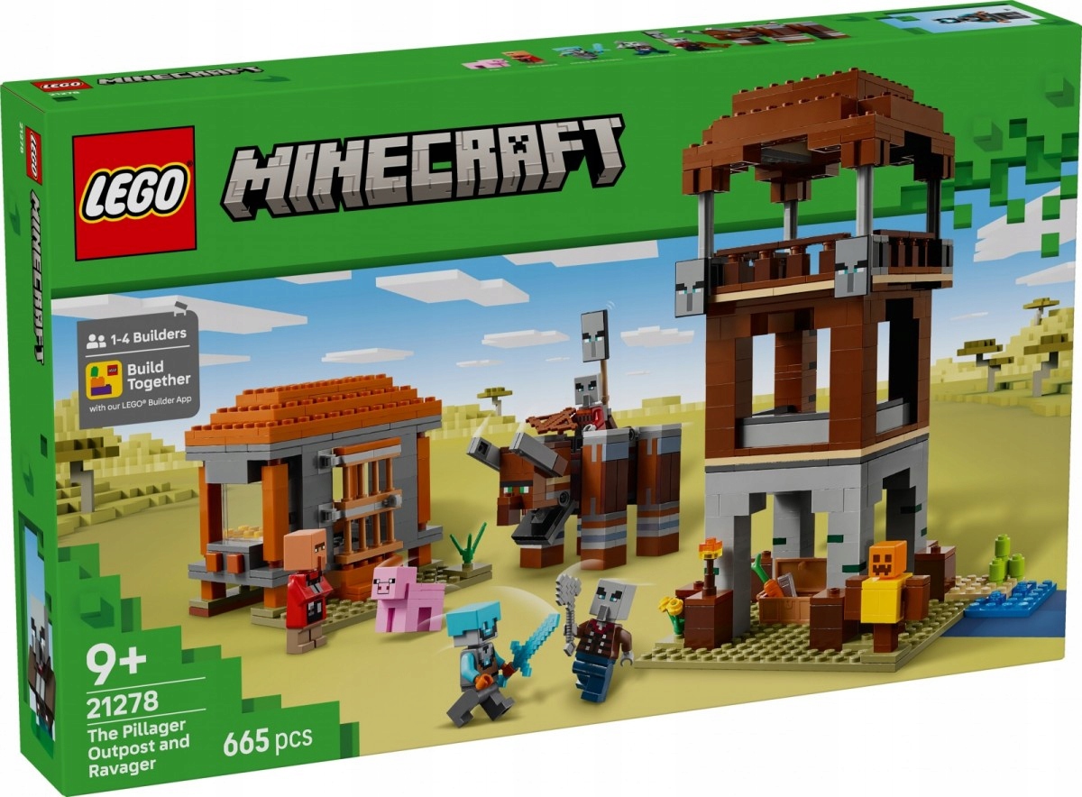 Lego Stavebnice Minecraft 21278 Úkryt loupežníků a devastátorů