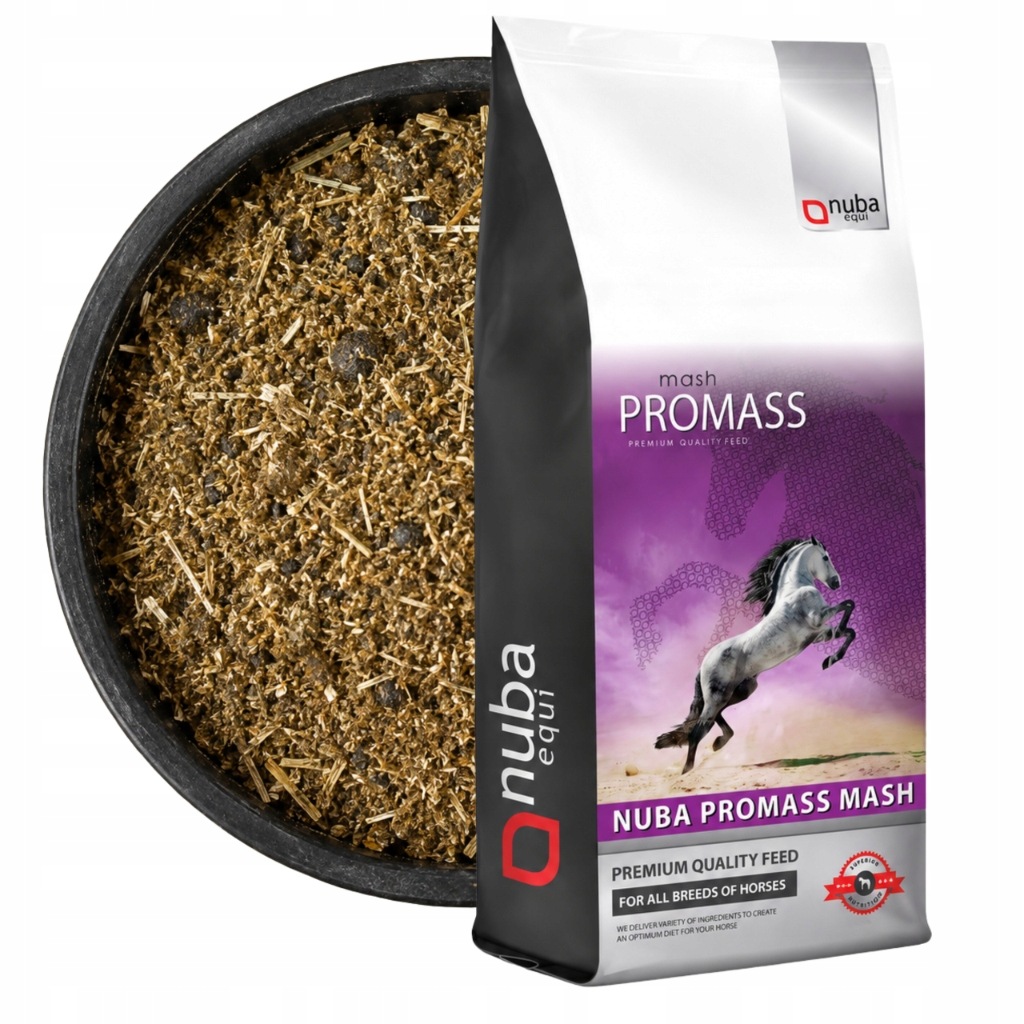 Nuba Promass Mash 15kg wsparcie odbudowy masy ciała dla koni wrzodowych