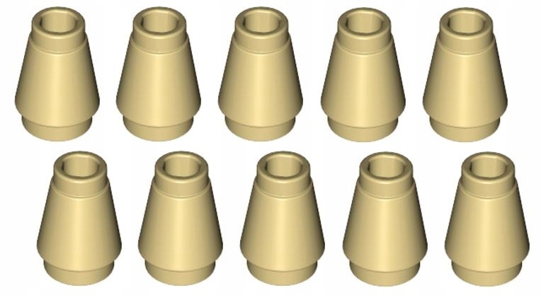 

Lego stożek 1x1 piasowy tan 10 szt. 4589 59900