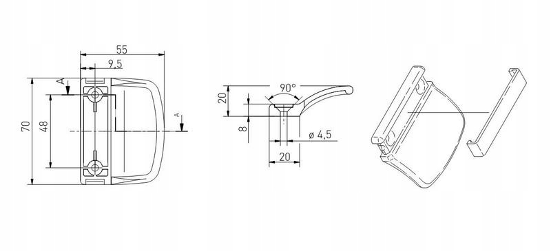 UCHWYT POCHWYT DRZWI BALKONOWYCH KLAMKA PALACZA Marka Kraft