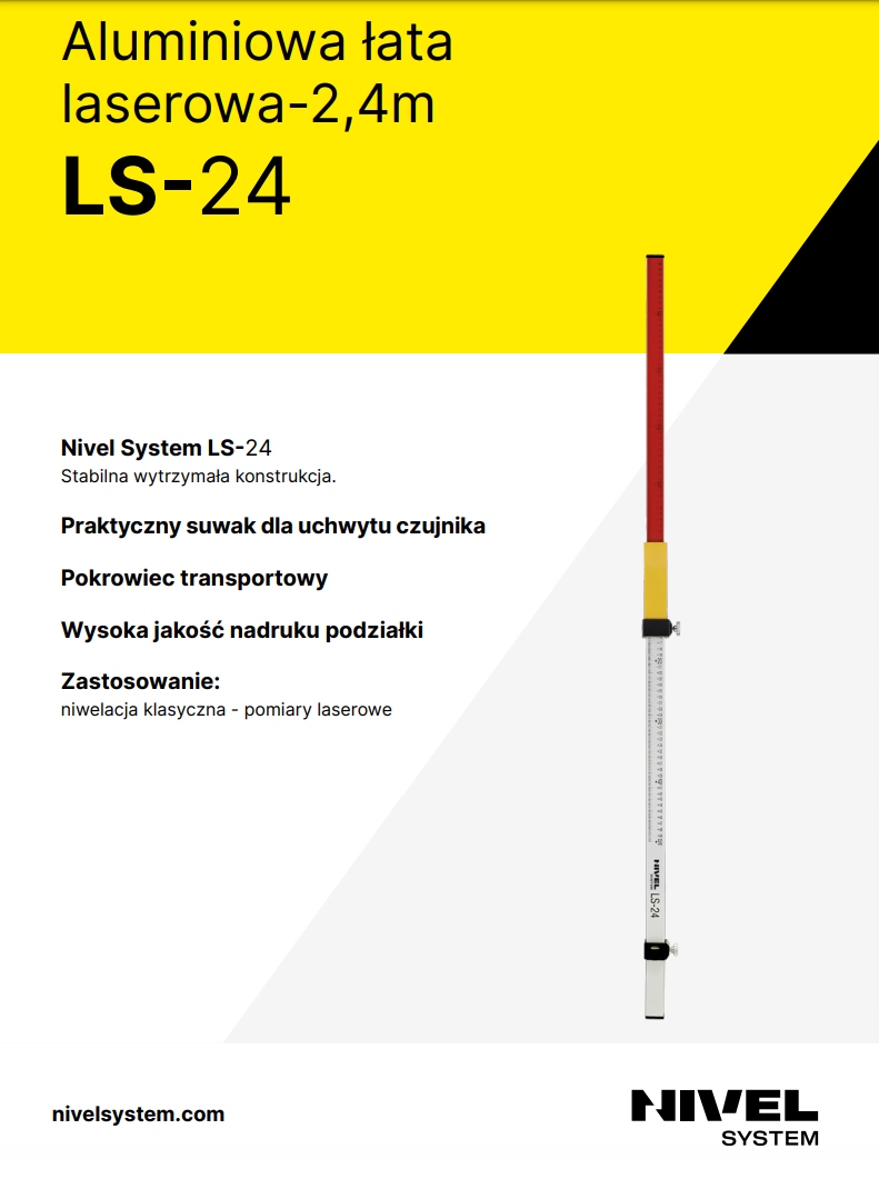 NIVEL SYSTEM NIWELATOR LASEROWY NL720G + AKCESORIA Zakres samopoziomowania 10 +/-°
