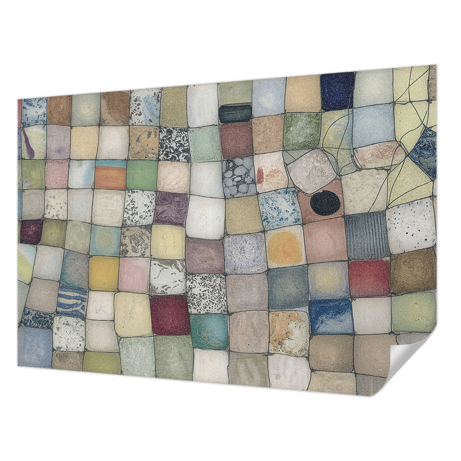 Samolepicí fototapeta Premium Snadná montáž Barevná mozaika 152x104 cm