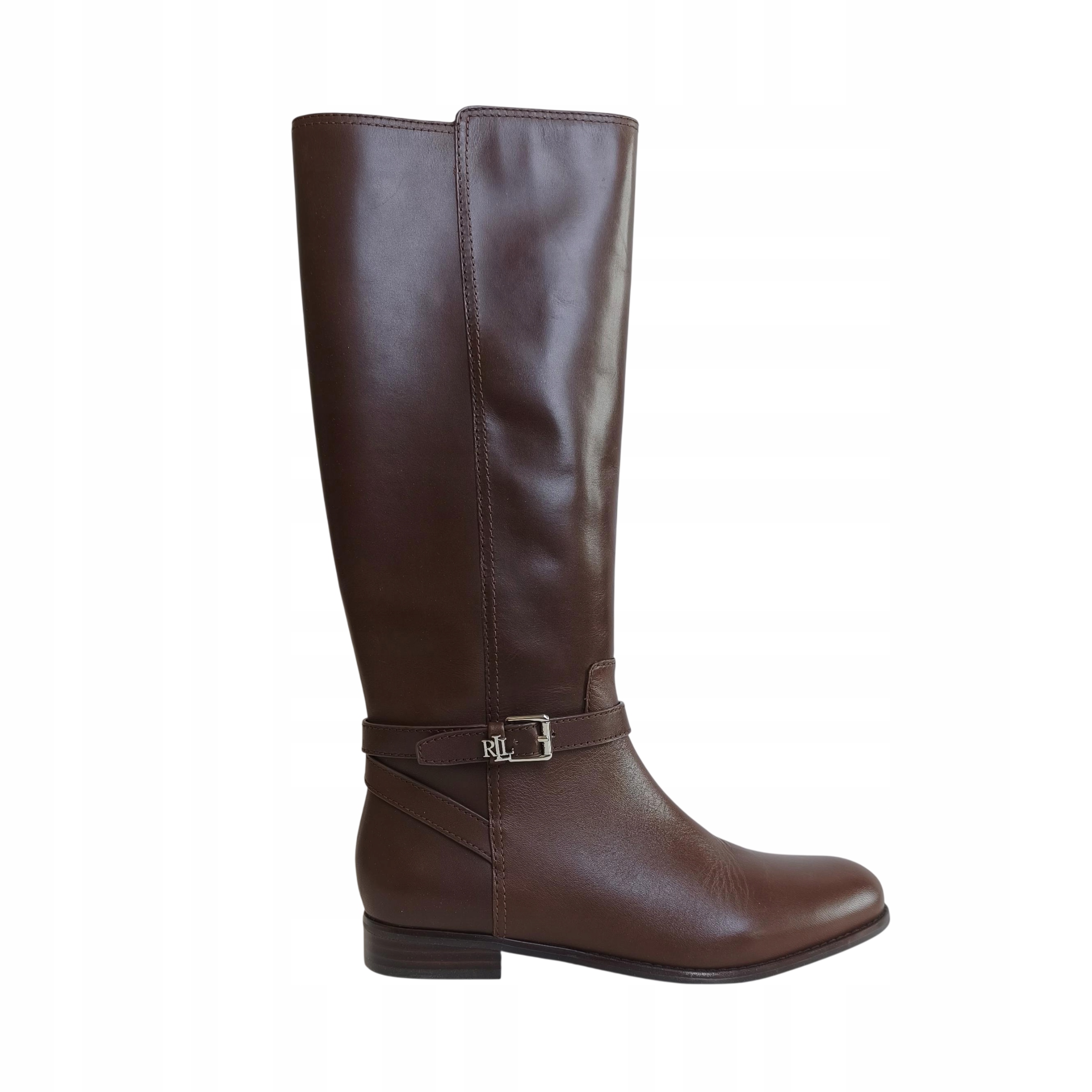 Kozaki Oficerki Premium Ralph Lauren Brooke Tll 2 Brązowe r. 39,5