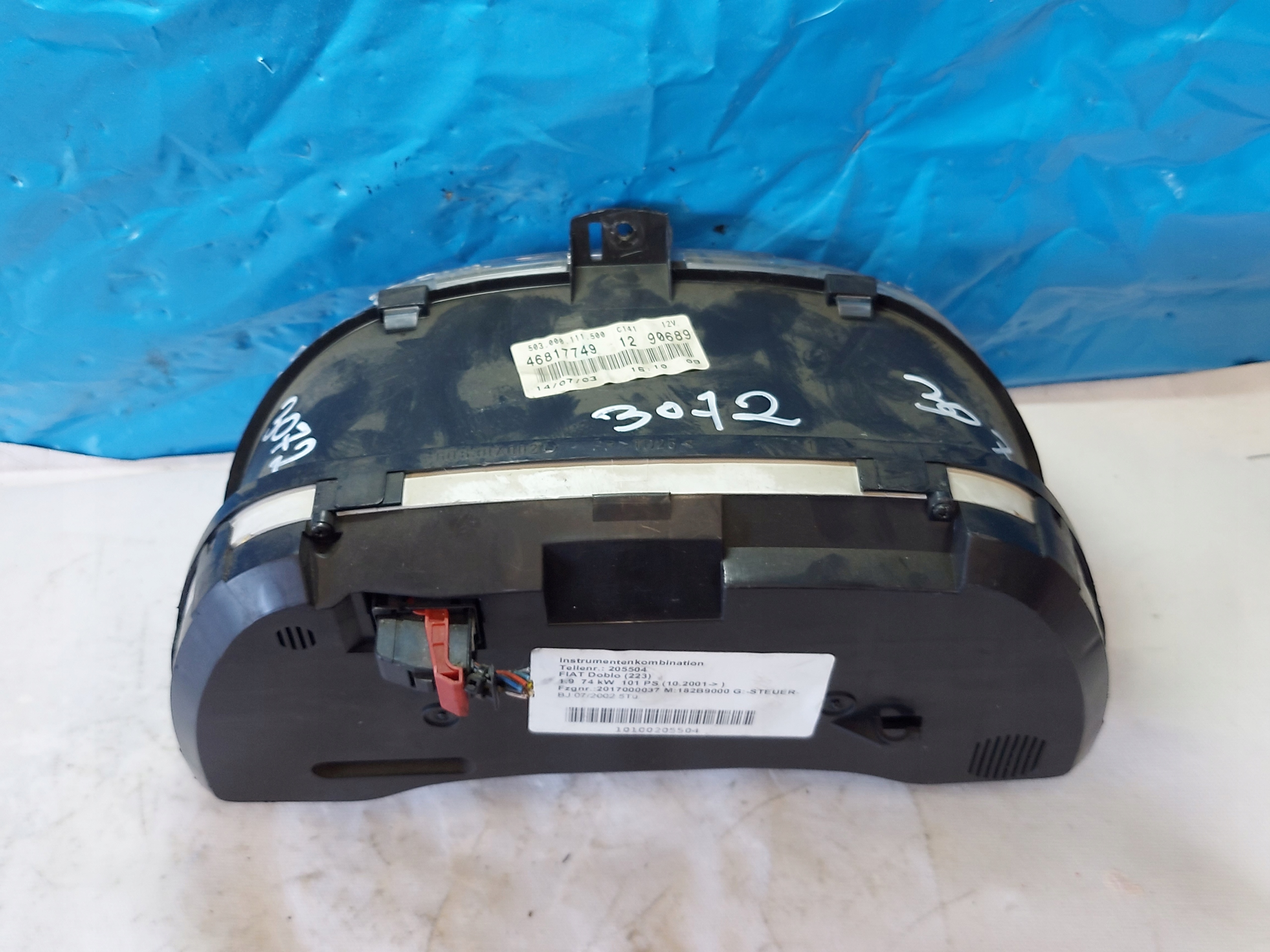 dials clock FIAT DOBLO 1.9 D 46817749