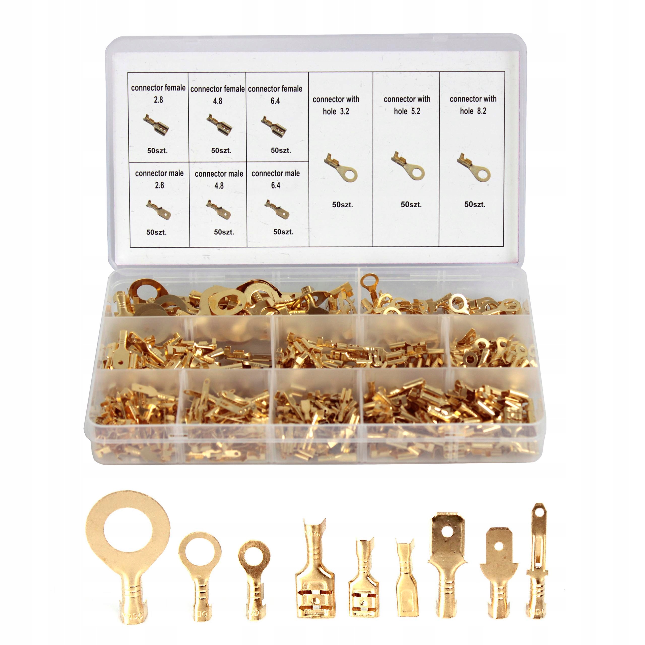 

Konektory Wsuwki Konektorki Kablowe Zestaw 450 Szt