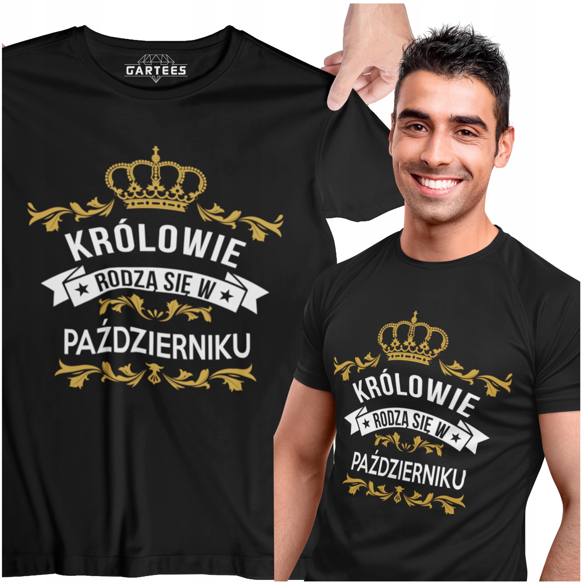 

T-shirt Fun Prezent Królowie Października Urodziny