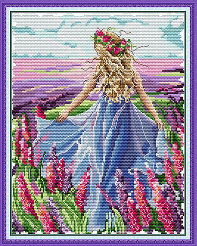 Křížková výšivka Sada kanva mulina