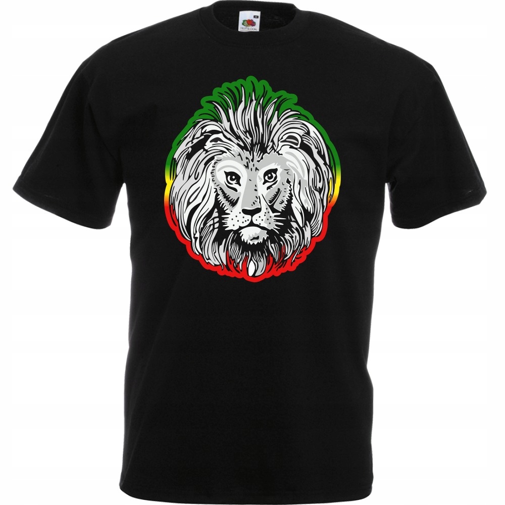 

Koszulka z nadrukiem reggae lew rasta rastaman XXL