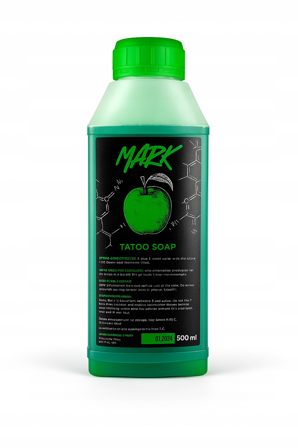 Zelené mýdlo na tetování Jablko Apple Mark Ecopharm 500 ml