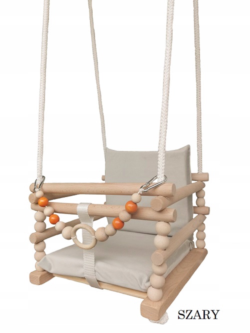 HUŚTAWKA DLA DZIECKA ZAWIESZKA KOLOROWY MATERACYK KUBEŁKOWA HAKI MONTAŻOWE Marka inna