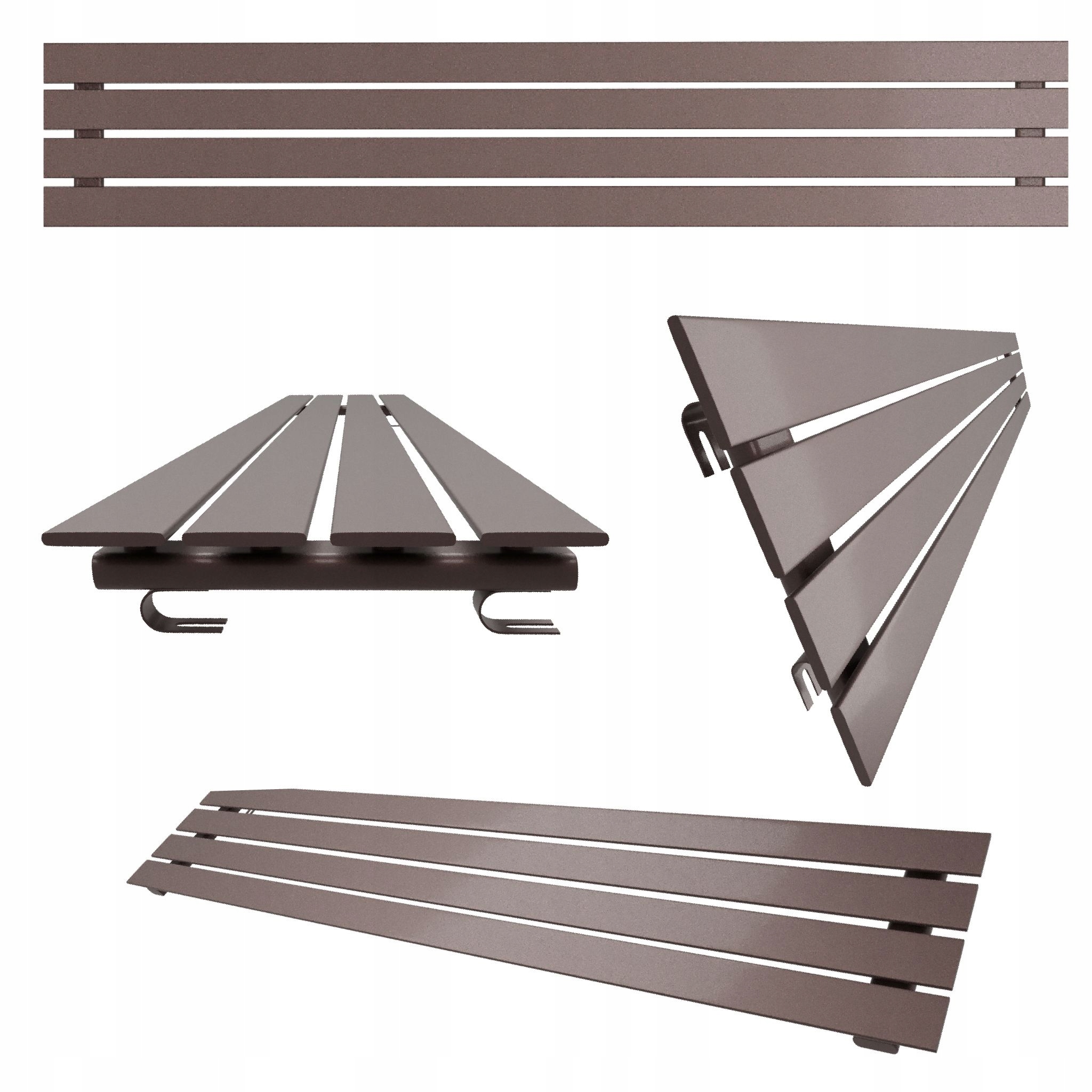 Horizontální radiátor Belloslim 30x120 bordó