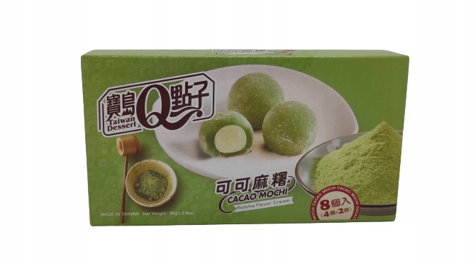 

Taiwan Dessert Mochi Cacao Matcha 80G.