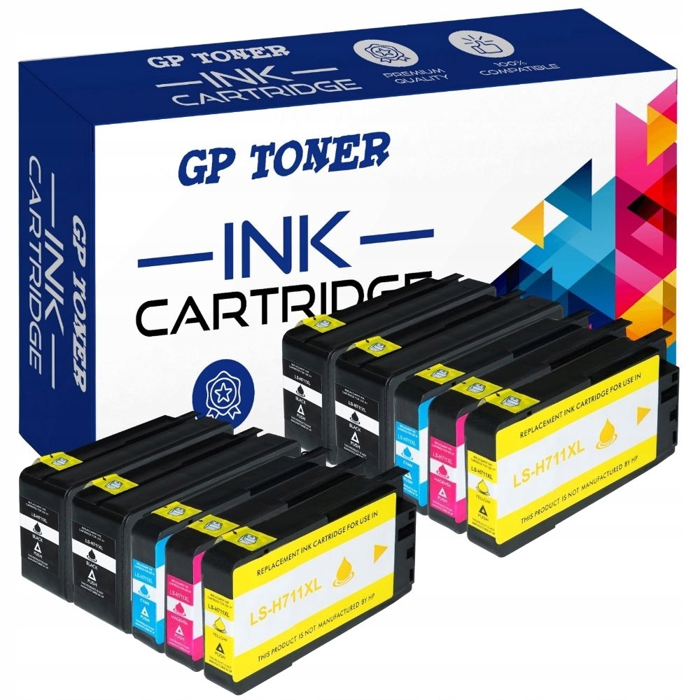 10x Inkoust pro Hp DesignJet T120 T150 T520