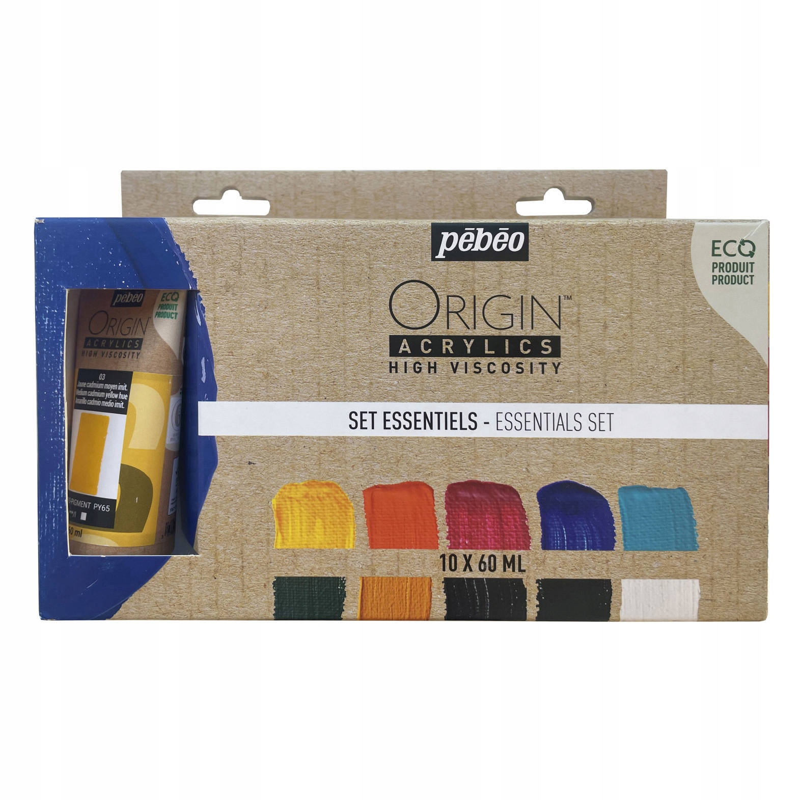 Sada akrylových barev Origin Acrylics Pébéo 10 barev x 60 ml