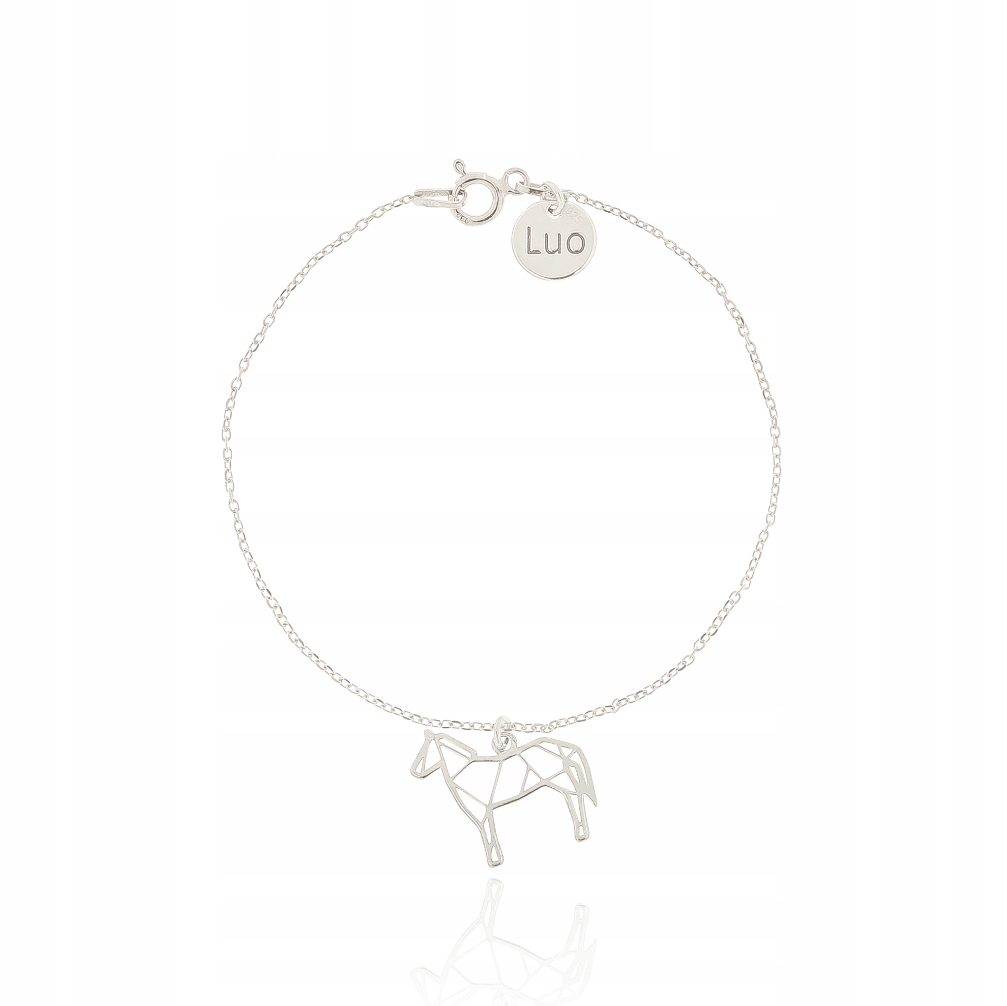 

Bransoletka srebrna z koniem origami