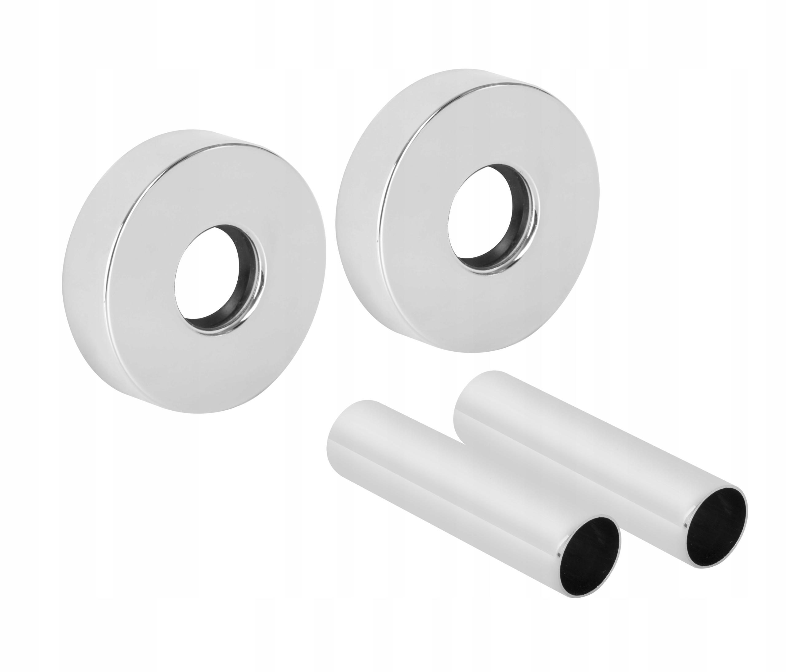 ZESTAW MASKUJĄCY CHROM 2 ROZETY POJEDYNCZE TULEJE