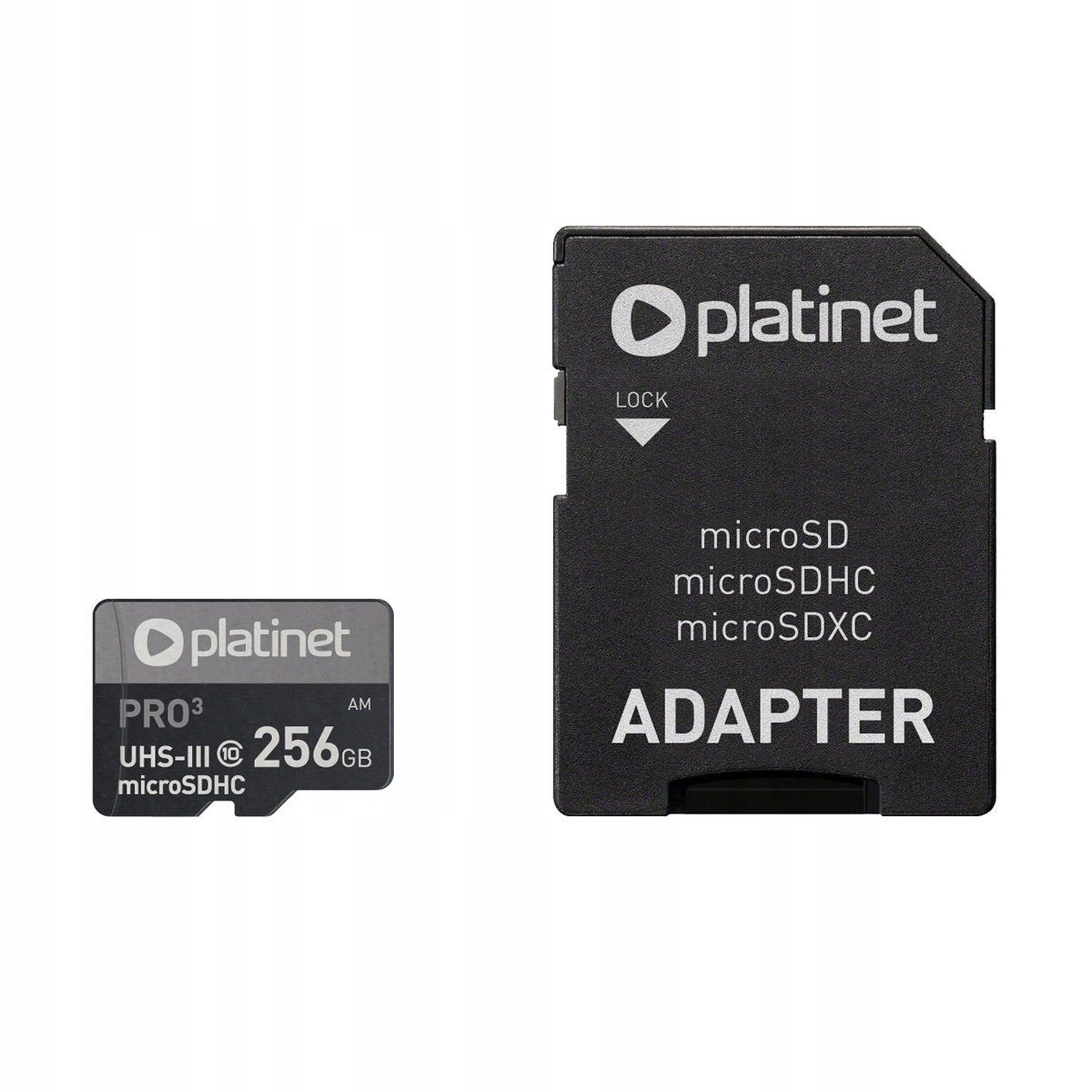 Paměťová karta Micro SDhc adaptér 256GB class10 Uiii A2 90MB/s Platinet Pm