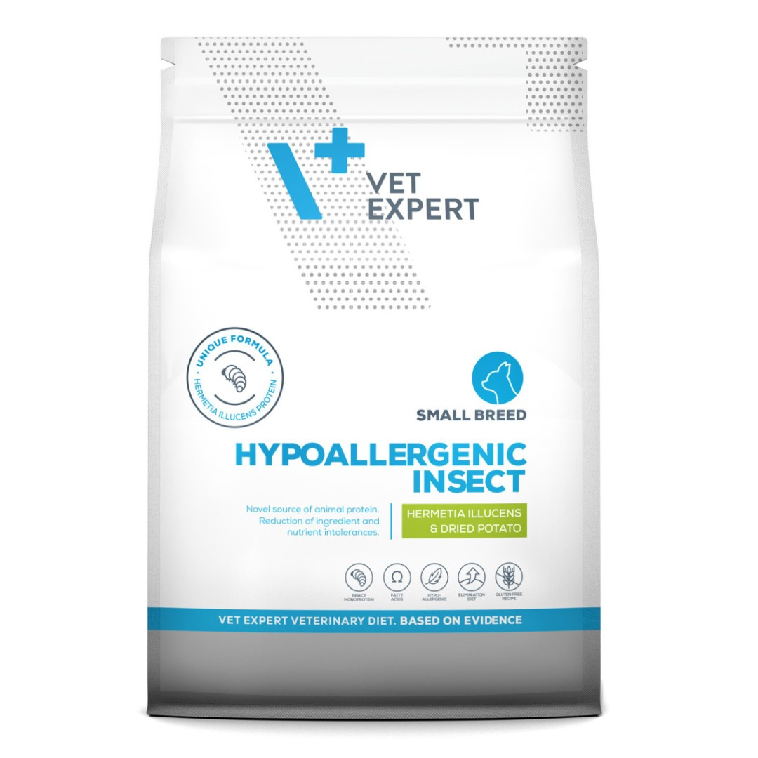 Levně VetExpert Hypoallergenic Insect 2kg Suché Krmivo s hmyzem pro malé psy